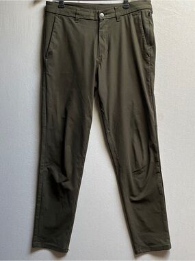 Lululemon Commission Pant 32 Slim Olive Green Chino Trousers